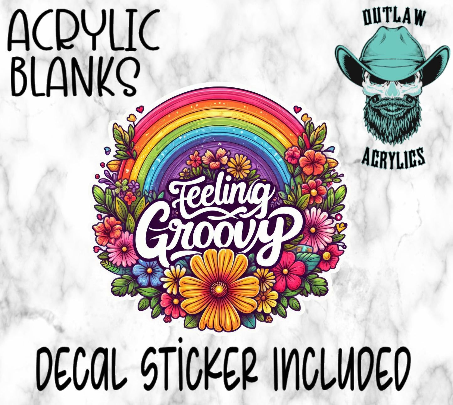 Feeling Groovy Acrylic & Decal Set