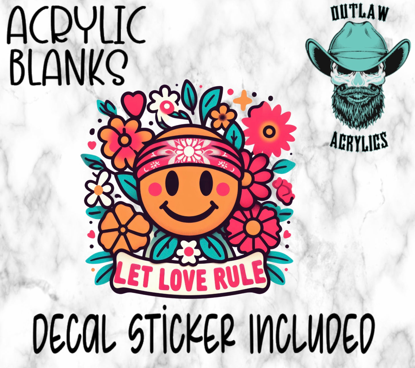 Let Love Rule Acrylic & Decal Set