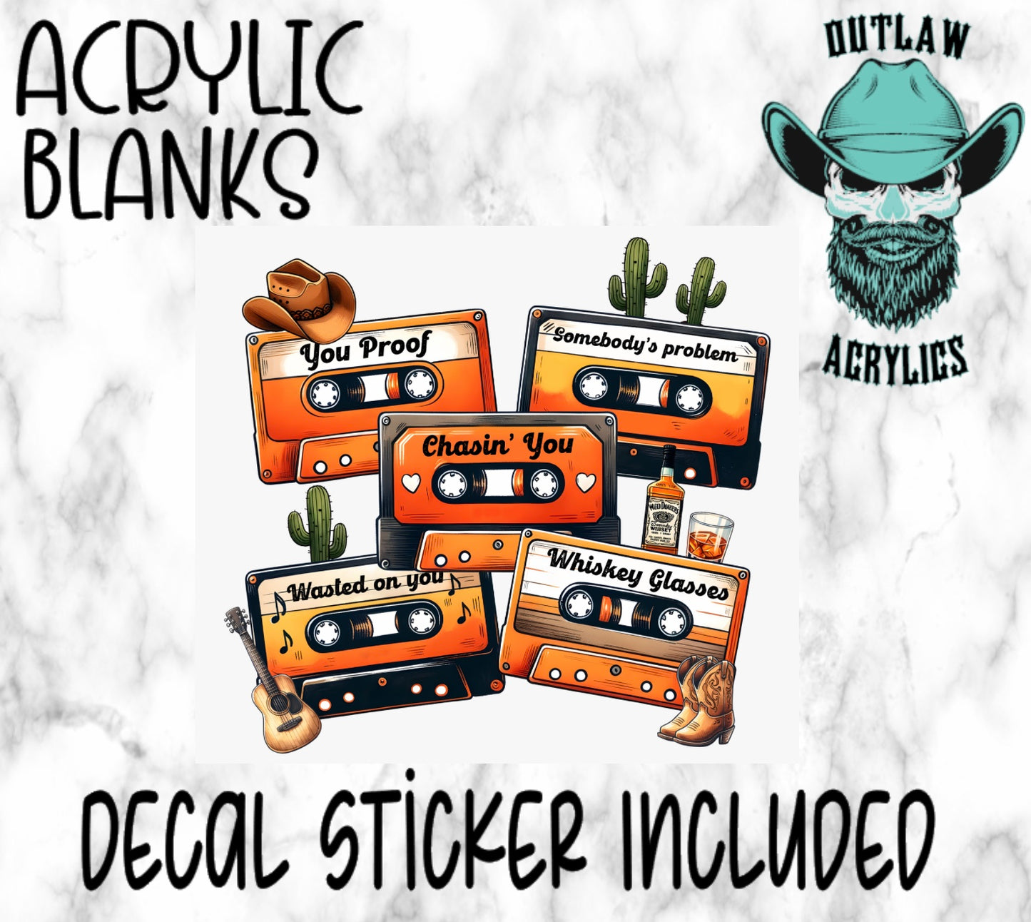 Country Songs Acrylic & Decal Set