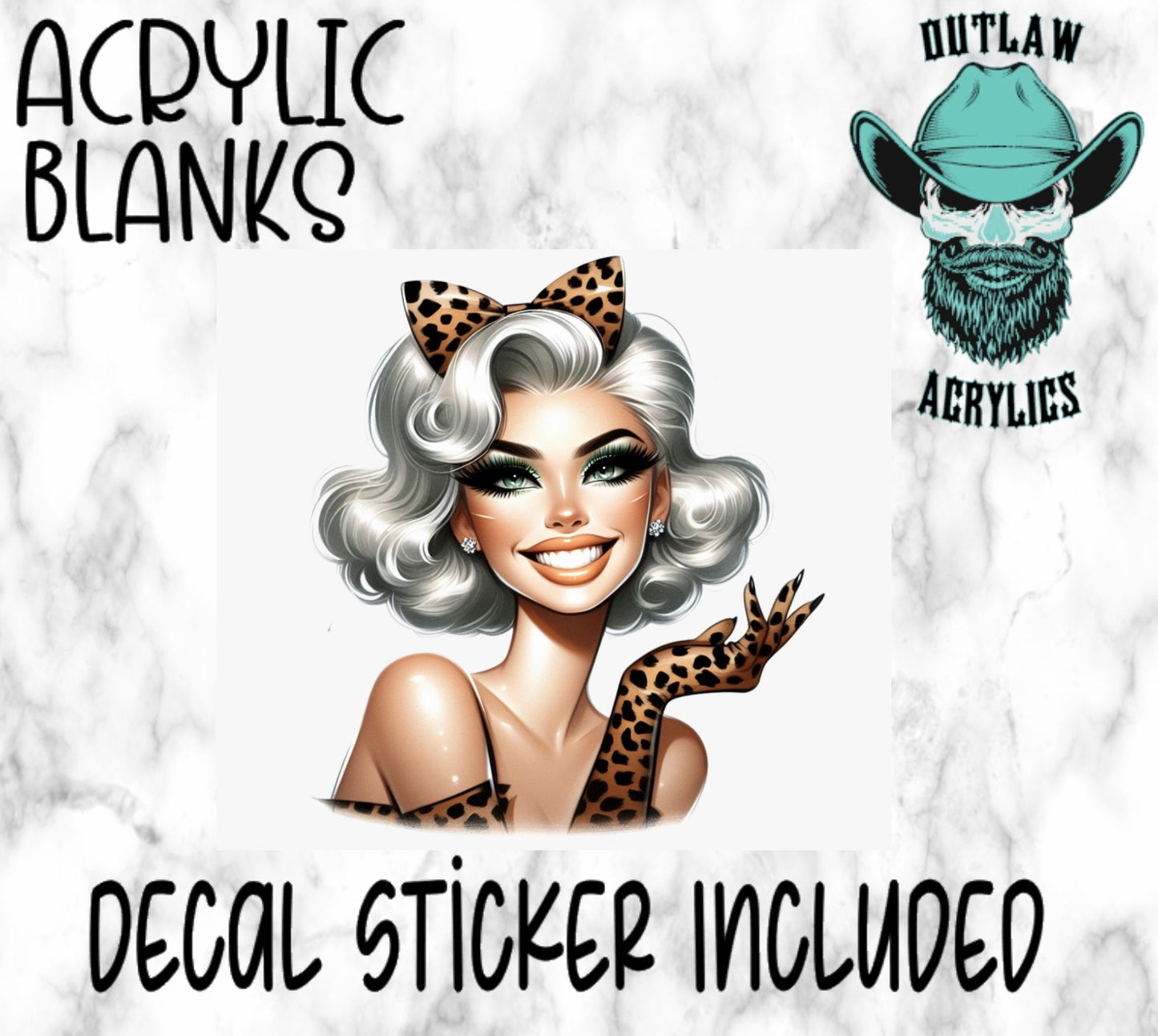 Vintage Catwoman Face A Acrylic & Decal Set