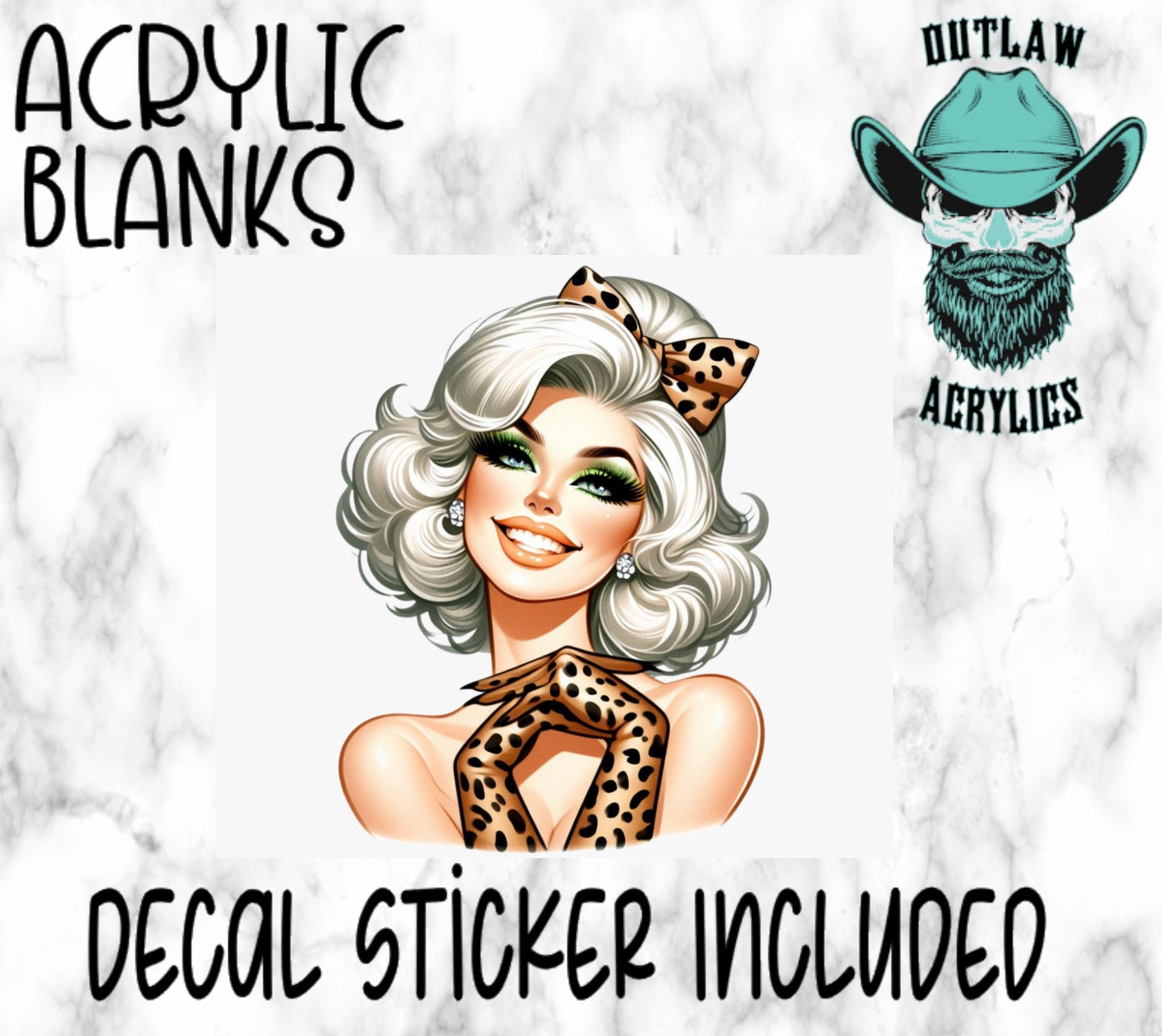 Vintage Catwoman Face B Acrylic & Decal Set