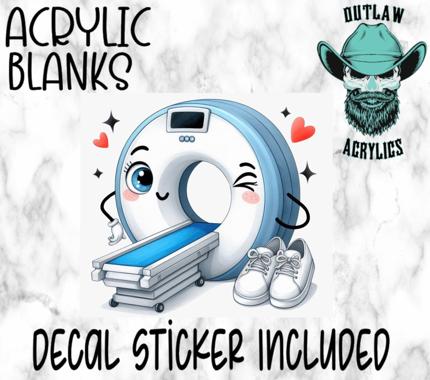 Happy Ct Scan Acrylic & Decal Set