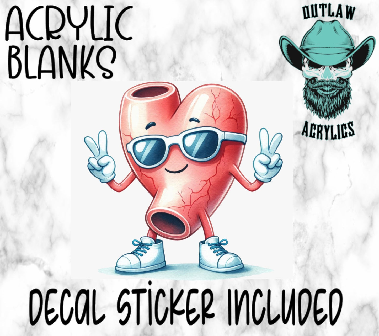 Happy Peace Arteries Valve Acrylic & Decal Set