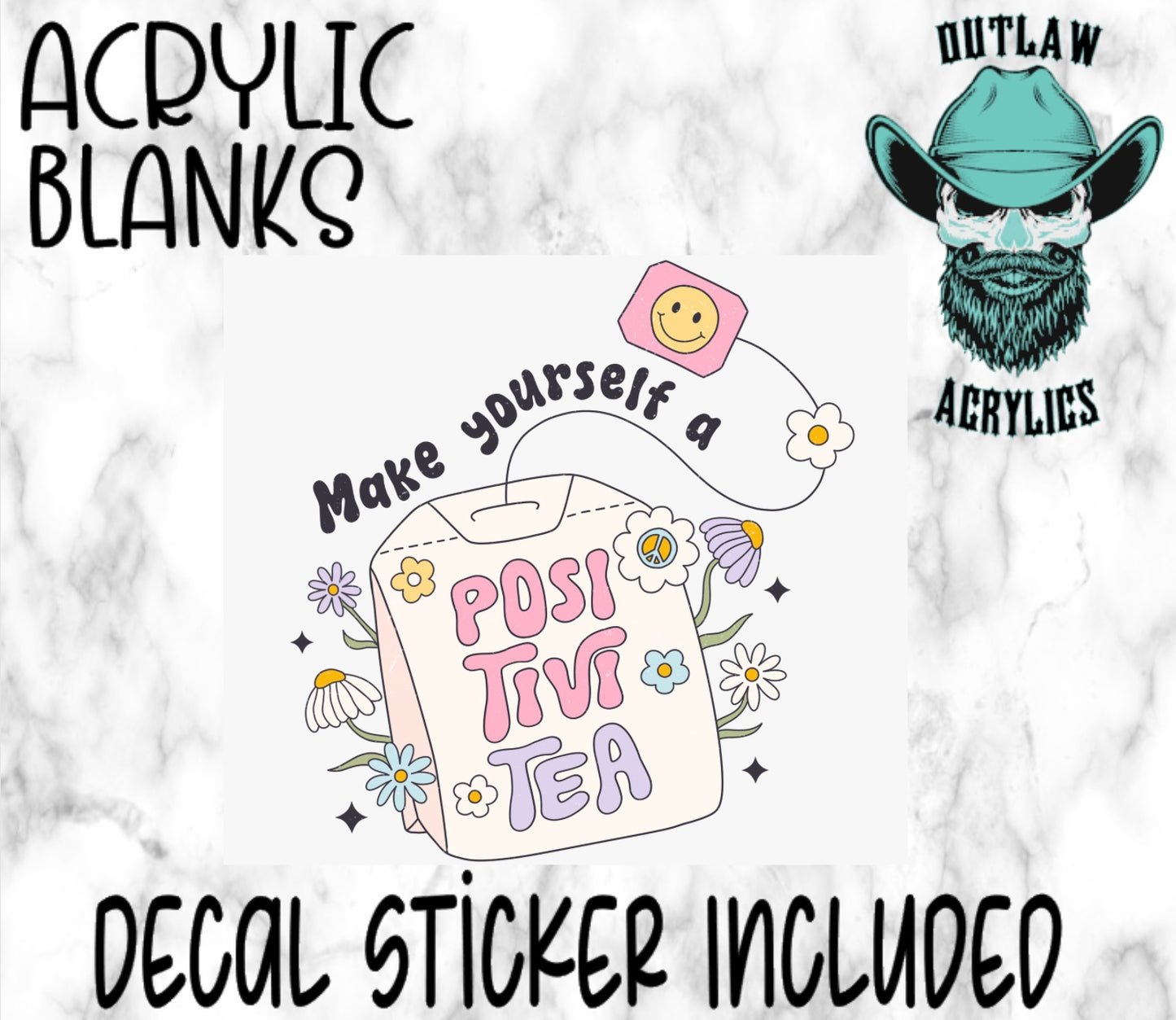 Posi Tivi Tea Acrylic & Decal Set