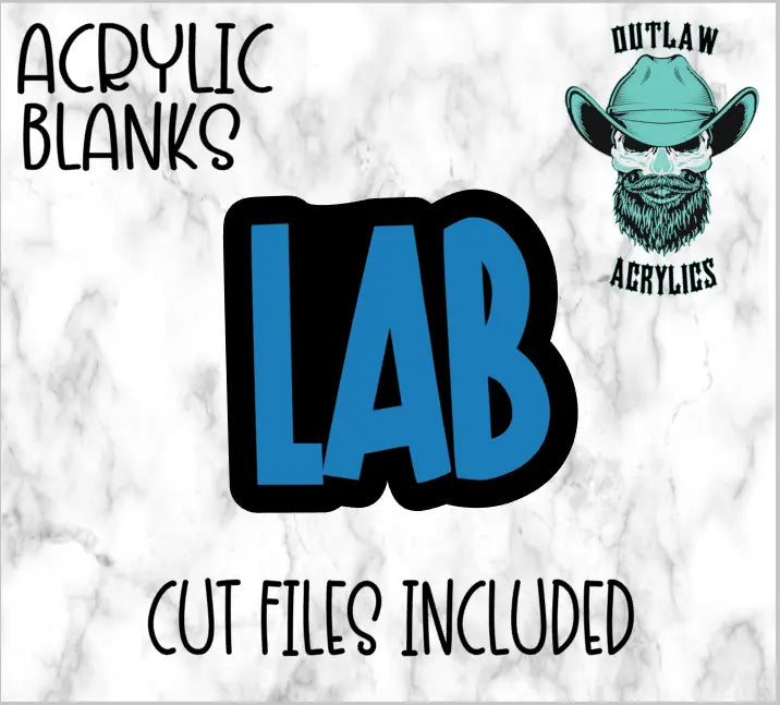 Lab Badge Reel Acrylic - Outlaw Acrylics