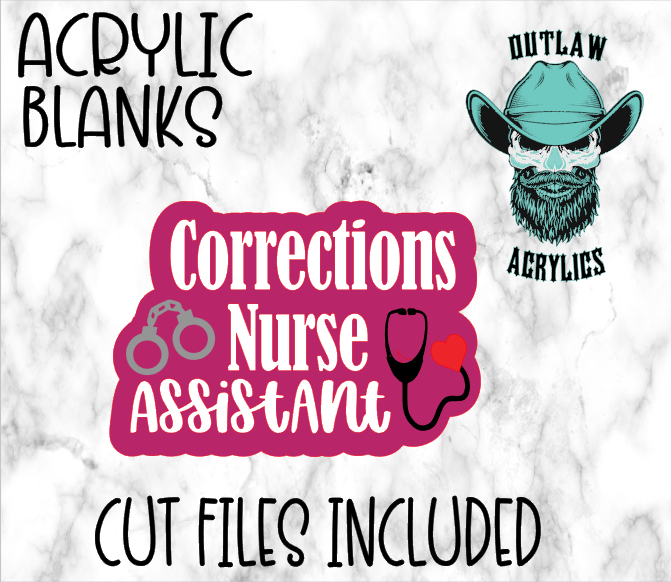 Corrections Nurse Assistant Badge Reel Acrylic