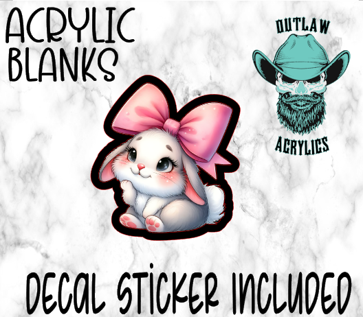 Bunny Bow Acrylic & Decal Set