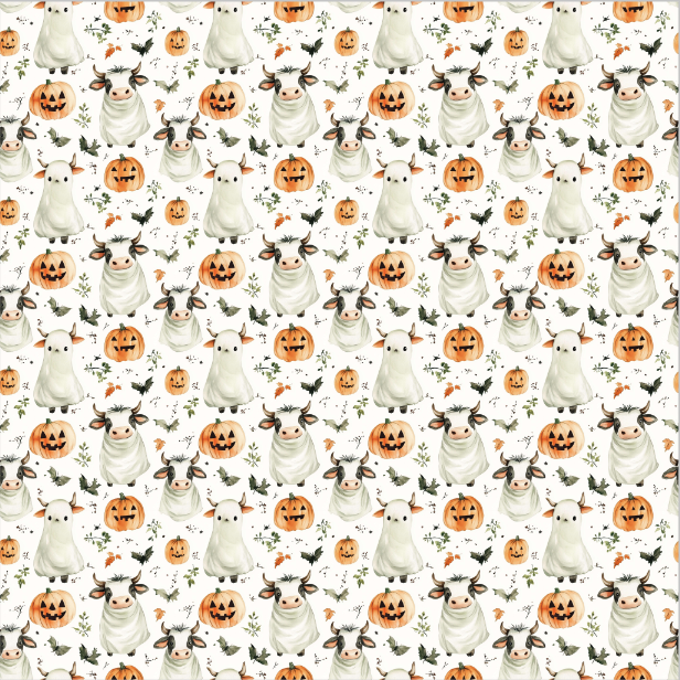 Halloween Ghost Cow Vinyl