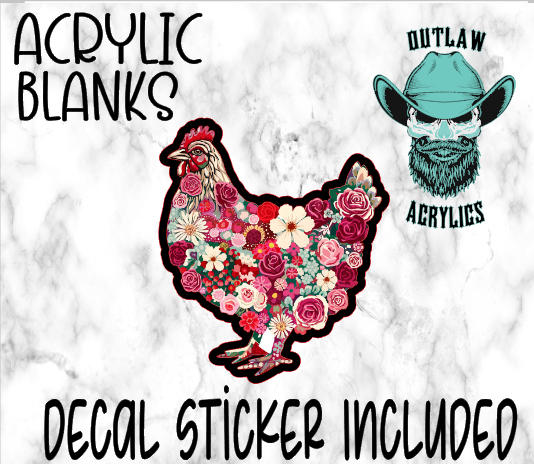 Rose The Chicken Acrylic & Decal Set