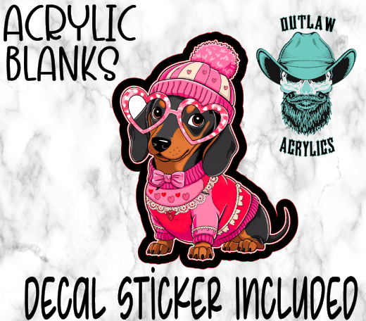 Val The Dachsund Acrylic & Decal Set