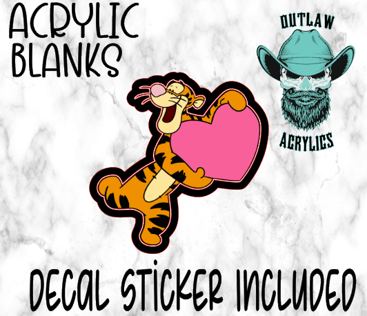 Tigger Heart Acrylic & Decal Set