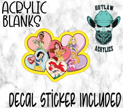 Heart O' Princess Acrylic & Decal Set