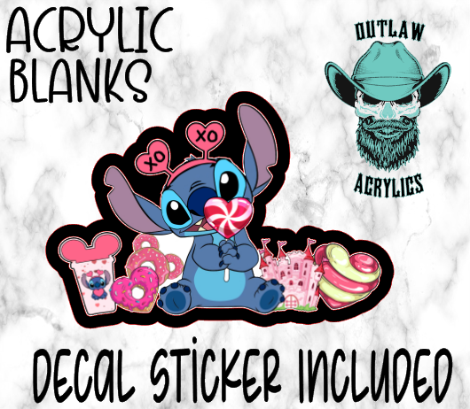 Valentine Guy W/ Sweets Acrylic & Decal Set