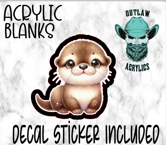 Baby Otter Acrylic & Decal Set