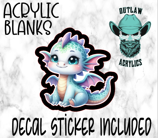 Baby Dragon Acrylic & Decal Set