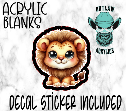 Baby Lion Acrylic & Decal Set