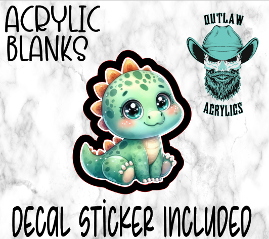 Baby Dino Acrylic & Decal Set