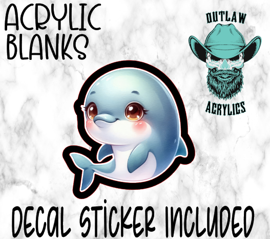Baby Dolphin Acrylic & Decal Set