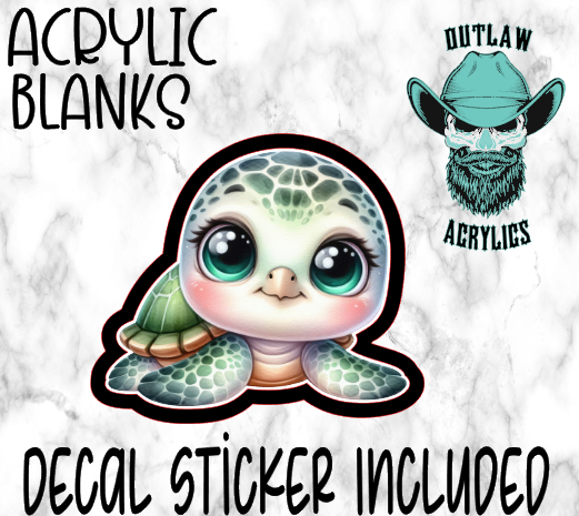 Baby Turtle Acrylic & Decal Set