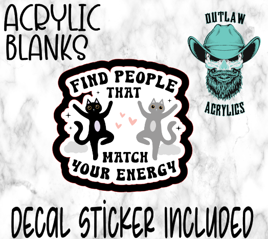 Find People Match Energy Acrylic & Decal Set