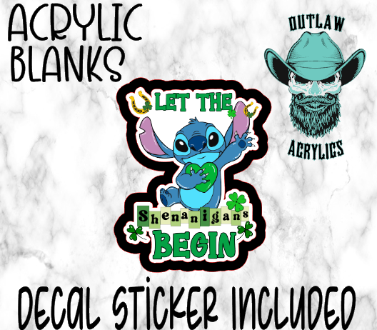 Let the Shenanigans Begin Acrylic & Decal Set