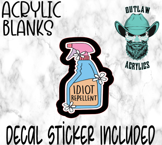 Idiot Spray Acrylic & Decal Set