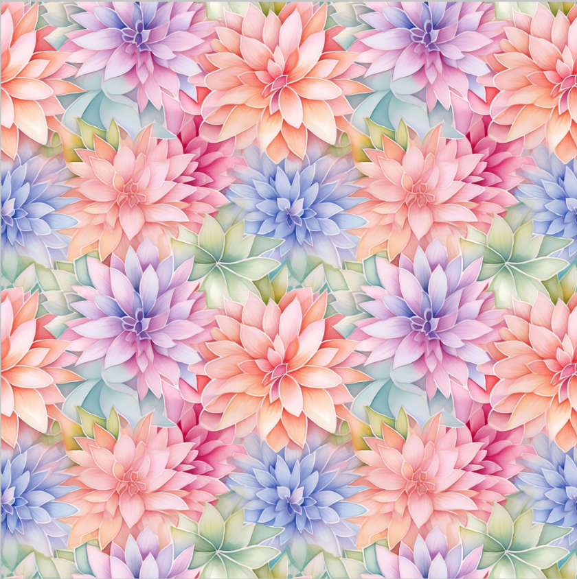 Colorful Flowers Vinyl