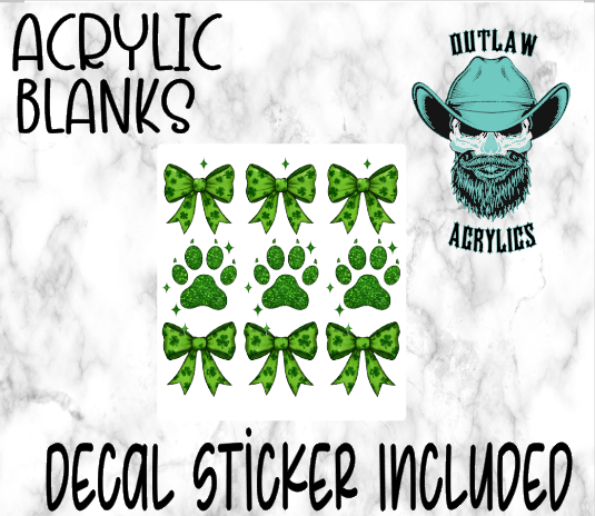 Paws & Bows Acrylic & Decal Set