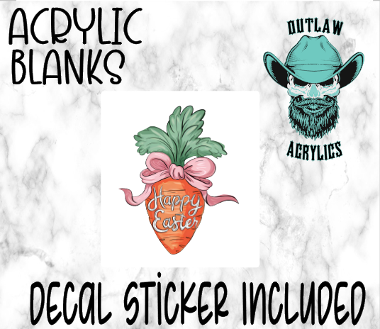 Happy Easter Carrot Acrylic & Decal Set
