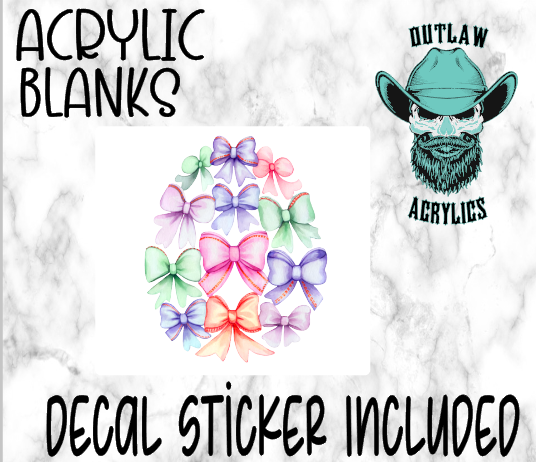 Egg Bow Acrylic & Decal Set