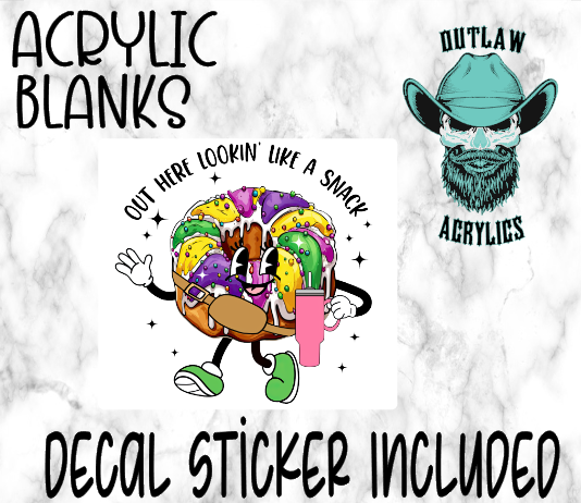 Mardi Gras Snack Acrylic & Decal Set