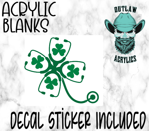 Shamrock Clover Scope Acrylic & Decal Set