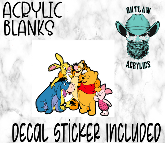 100 Acre Wood Friends Acrylic & Decal Set