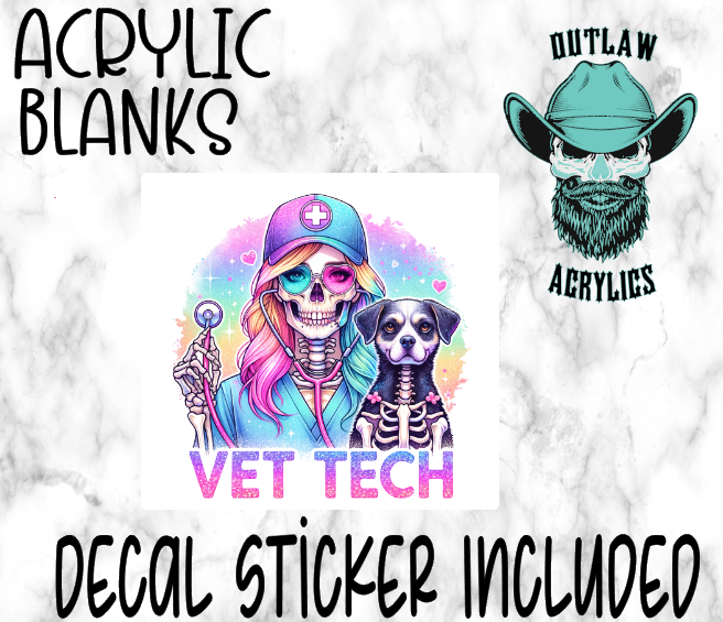 Vet Tech Acrylic & Decal Set