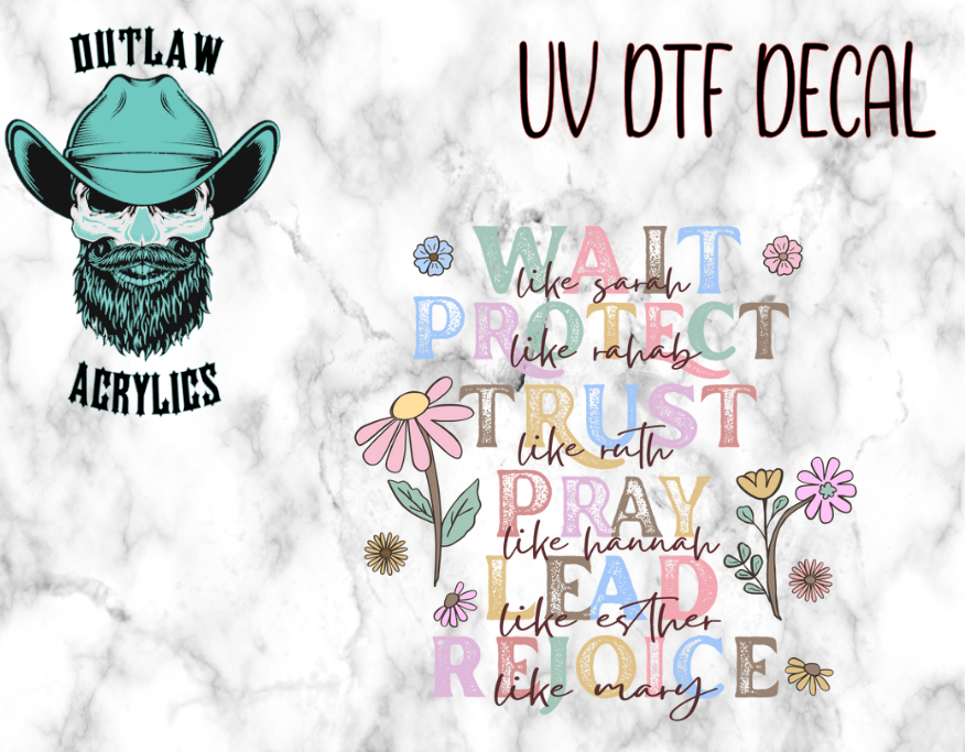 Easter Christian Quotes UV DTF Decal/Transfer