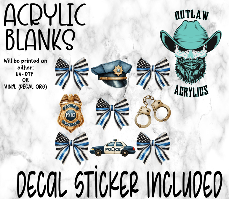 Police Acrylic & Decal Set