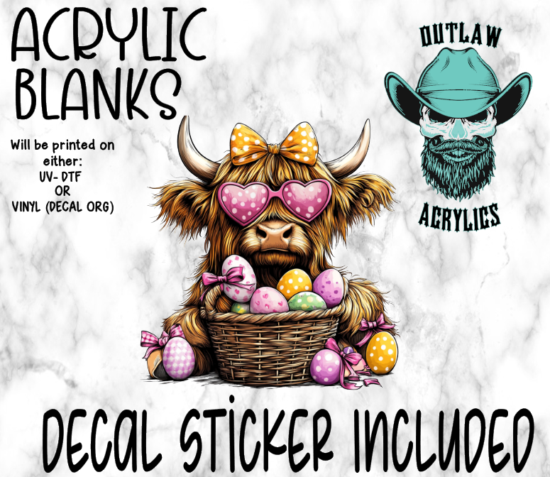 Easter Highland Acrylic & Decal Set