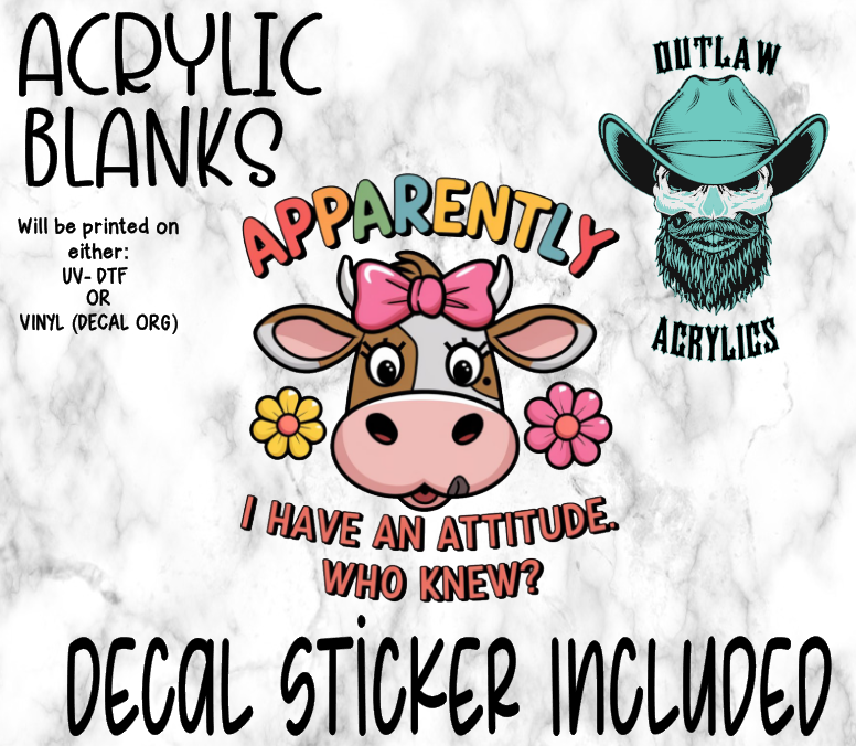 I Have Attitude Acrylic & Decal Set