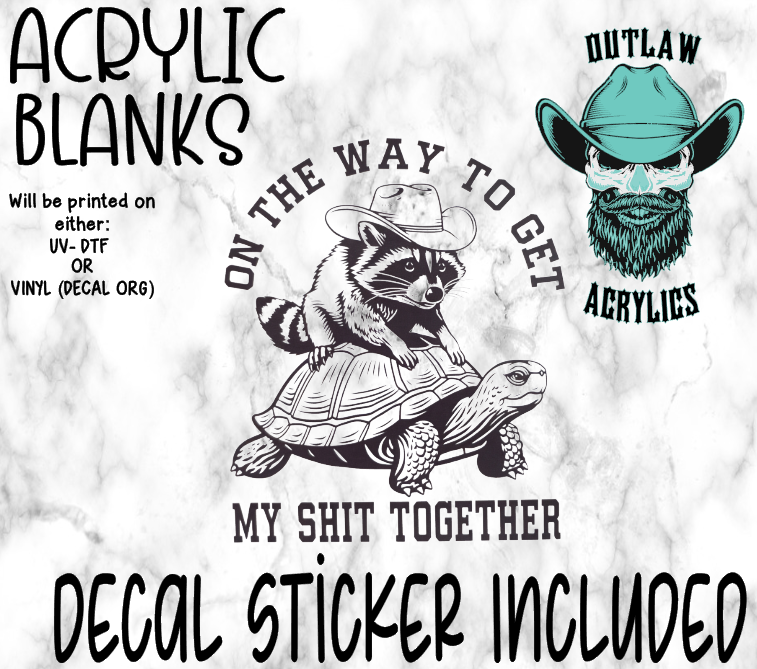 On My Way Acrylic & Decal Set