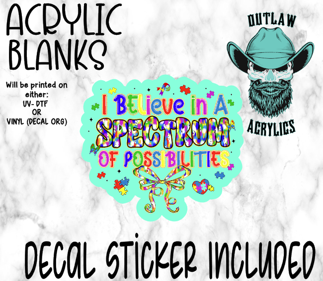 Believe Spectrum Acrylic & Decal Set
