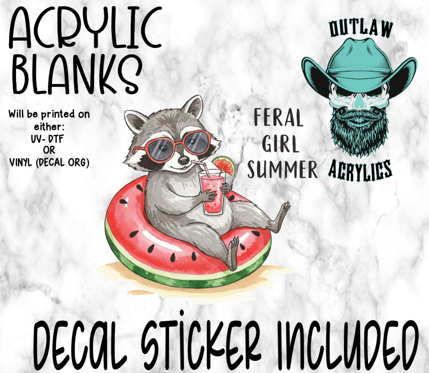 Feral Girl Summer Acrylic & Decal Set