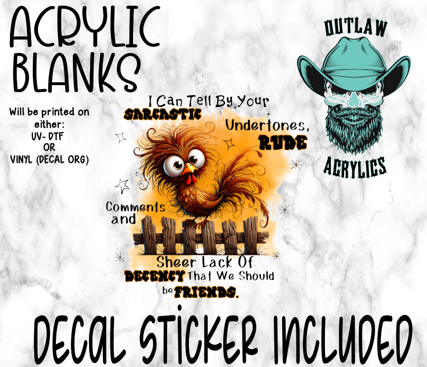 We Should Be Friends Acrylic & Decal Set