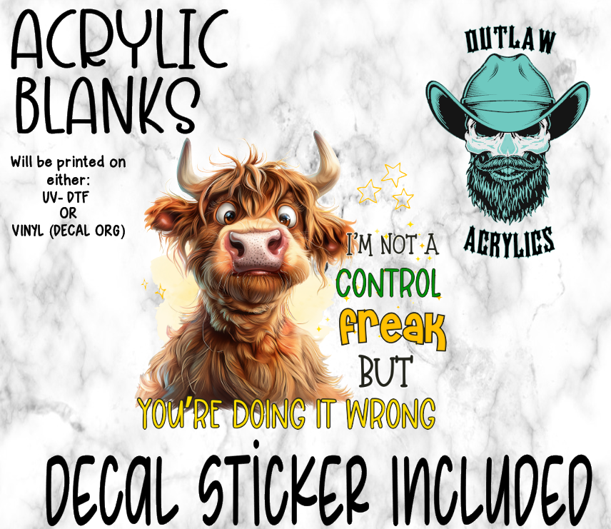 Control Freak Acrylic & Decal Set