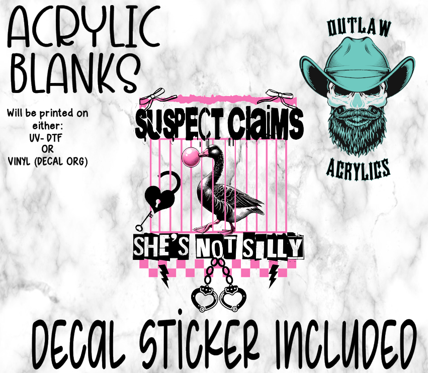 Silly Suspect Acrylic & Decal Set