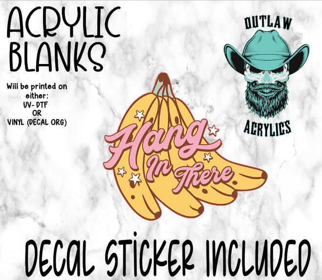 Bananas Hang In Acrylic & Decal Set