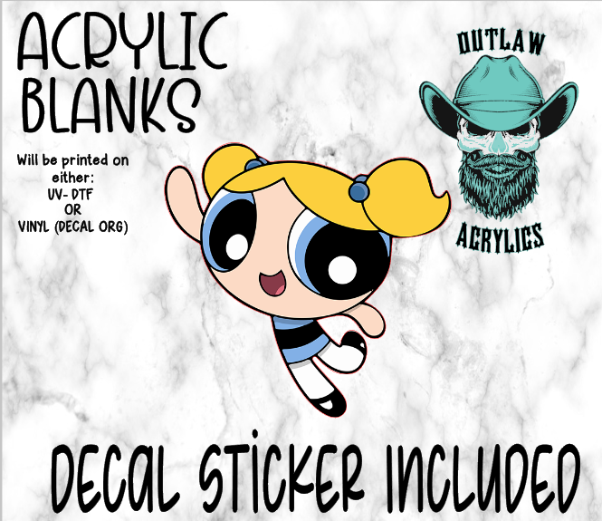 Bubbles Acrylic & Decal Set