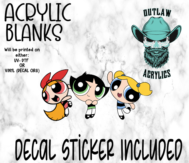 P Girls Acrylic & Decal Set