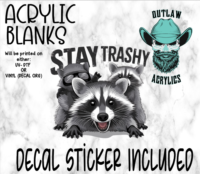 Stay Trashy Acrylic & Decal Set