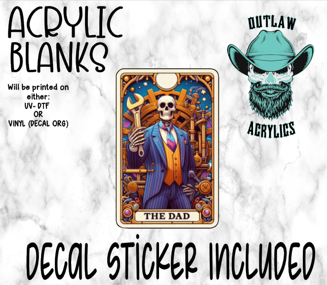 The Dad Tarot Card Acrylic & Decal Set