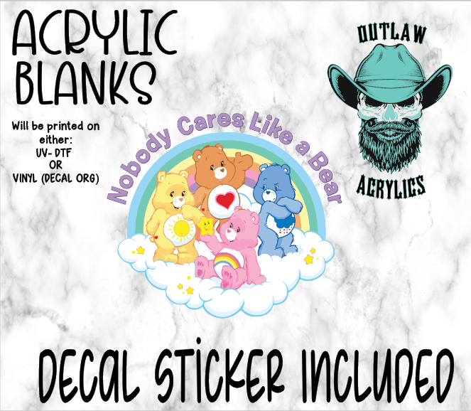 Bear Care Acrylic & Decal Set